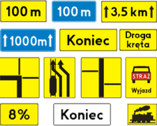 Znaki drogowe - Tabliczki do znaków drogowych
