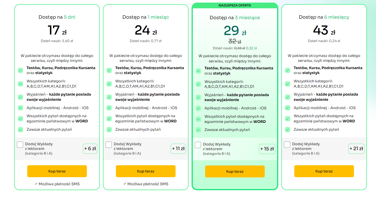 Odpowiedź do FAQ - jak opłacić dostęp